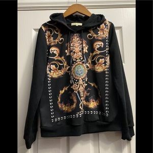 Miss Morena Women’s Black Pullover Hoodie Sz M